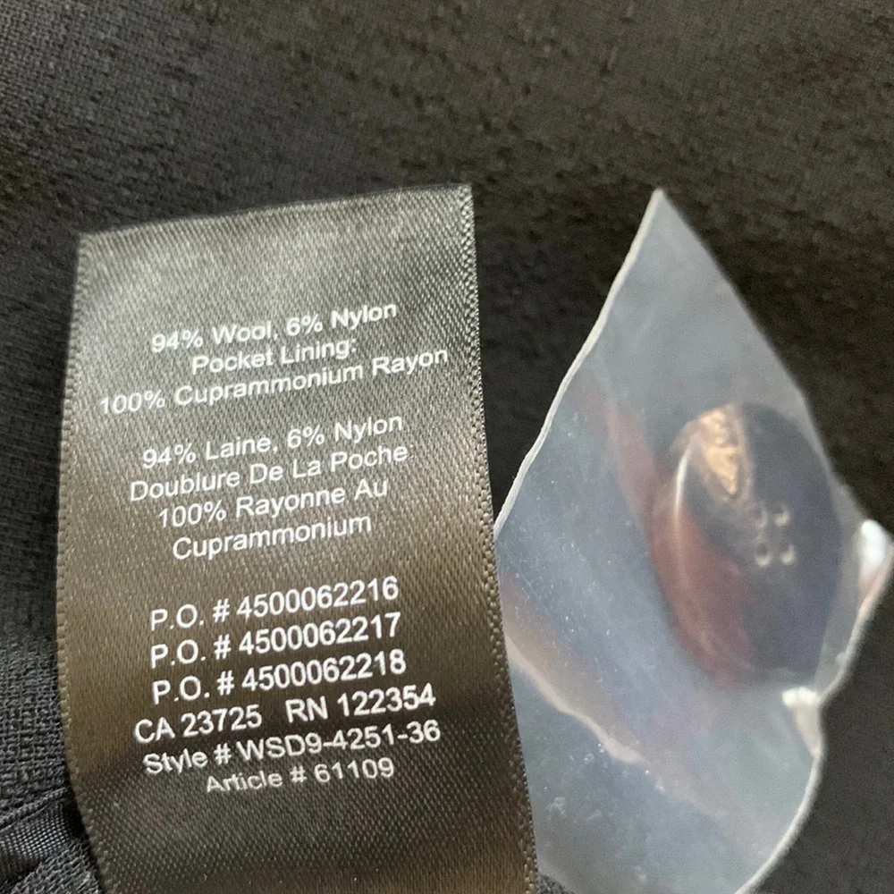 NWT Aritzia Babaton Black Wool Blend 1-01 Shao Jacket Blazer Size 2 - Picture 14 of 16